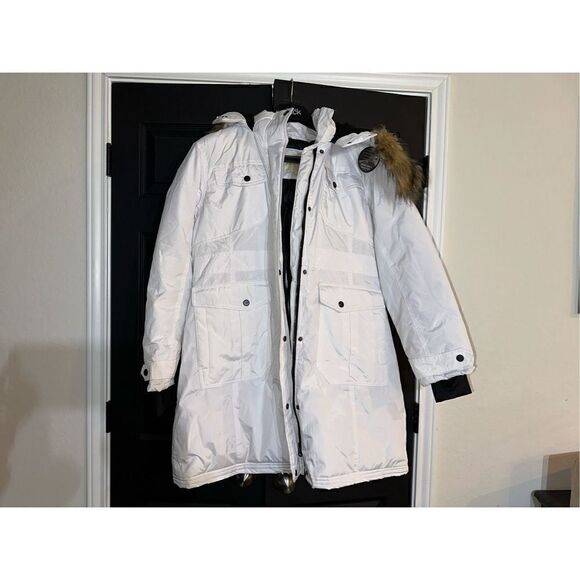 Juniors' madden girl Faux-Fur Hood Long Parka - Picture 2 of 10